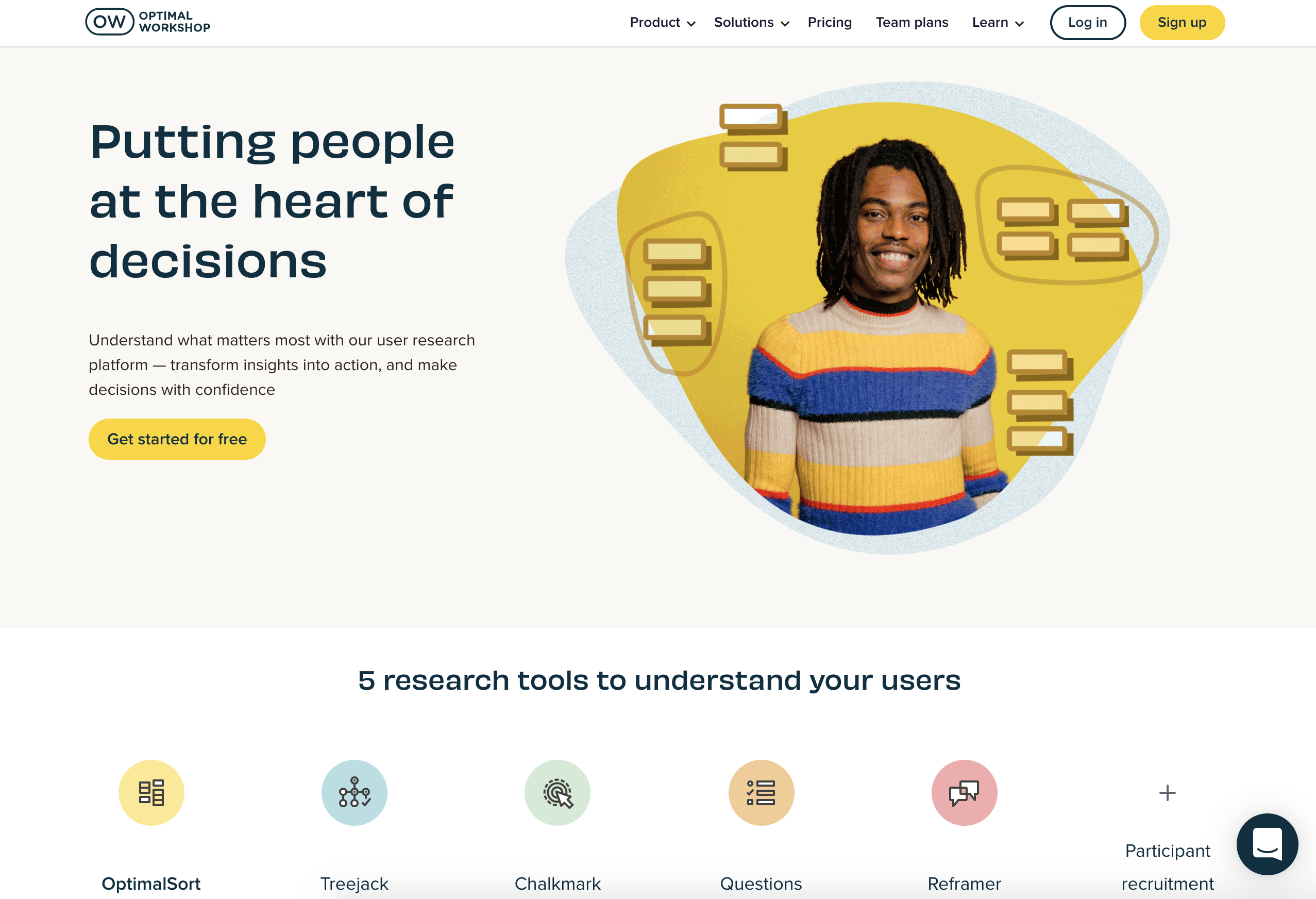 Screenshot of Optimal Workshop